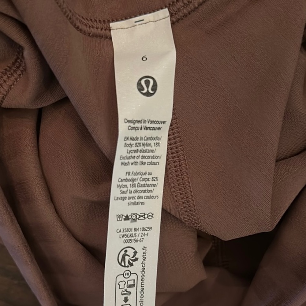 Lululemon Wunder Train High-Rise Tight with Pockets 25"–Dark Oxide–NWT–Size 6 - Picture 10 of 10